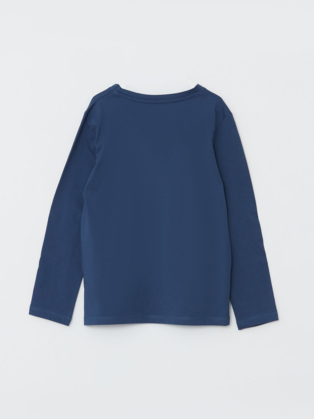 Crew Neck Basic Long Sleeve Boys' T-Shirt-1