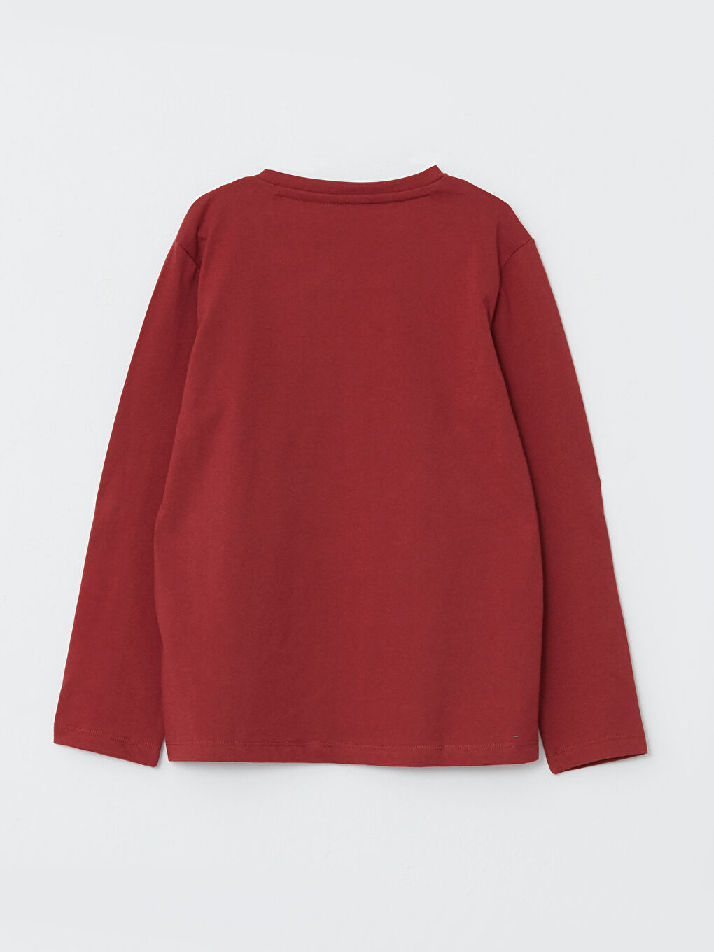 Crew Neck Basic Long Sleeve Boys' T-Shirt-2