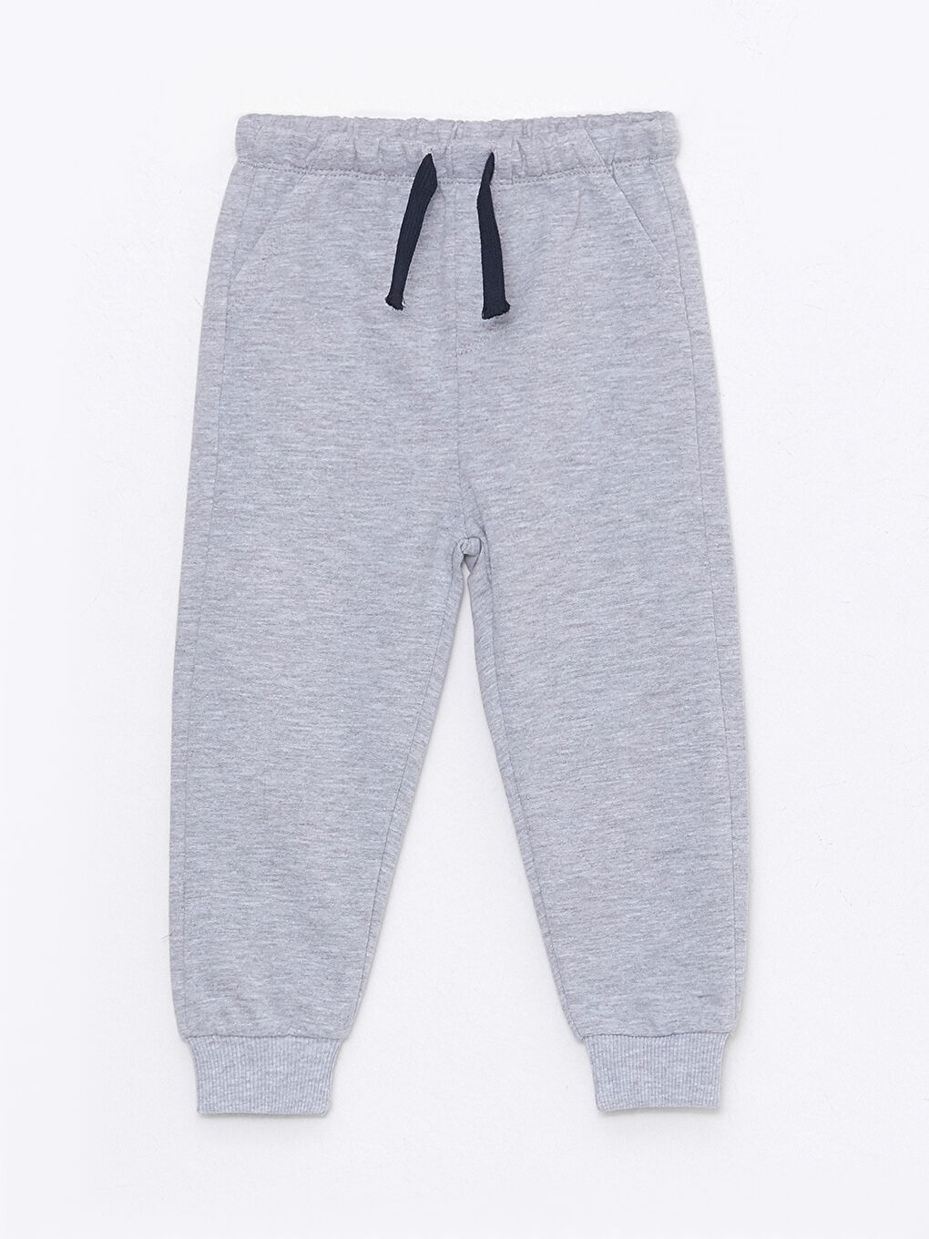 Lacivert Beli Lastikli Basic Erkek Bebek Eşofman Alt 2'li-1