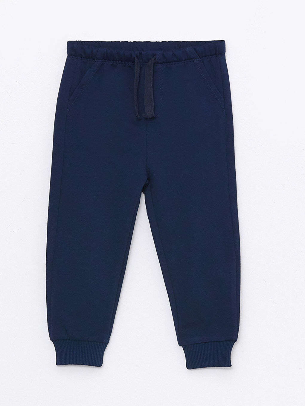 Lacivert Beli Lastikli Basic Erkek Bebek Eşofman Alt 2'li-2