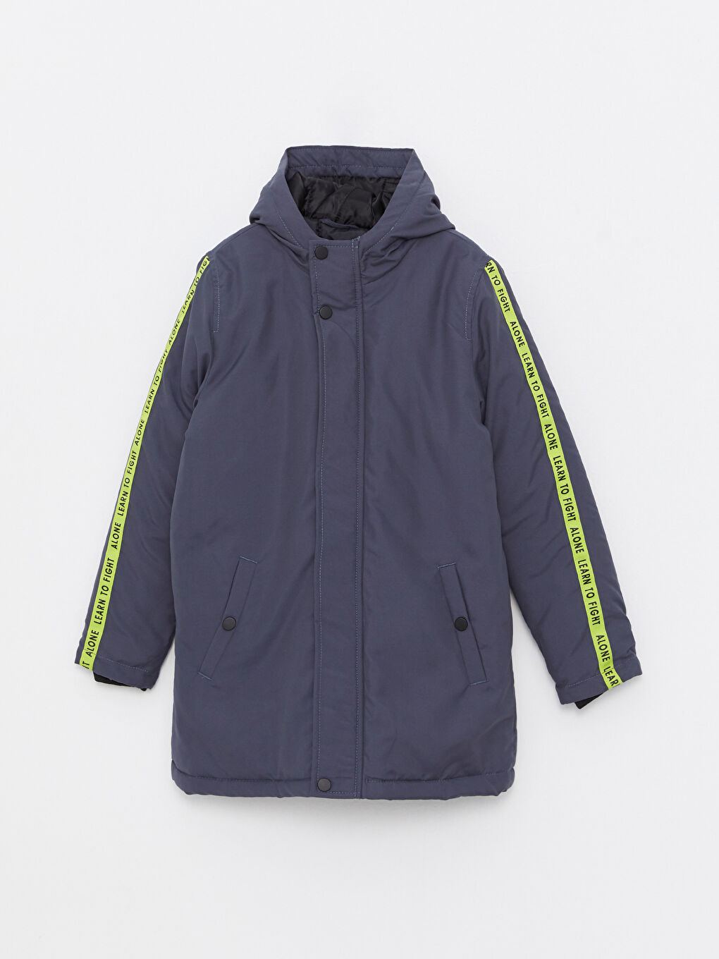 Hooded Printed Boy Coat-3