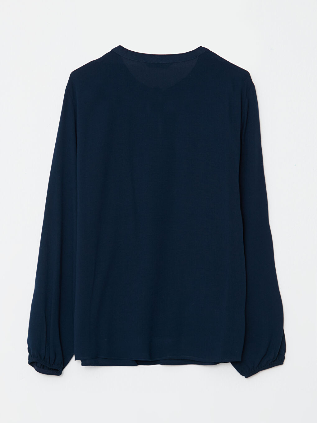 Tie Neck Regular Long Sleeve Viscose Women's Blouse-7