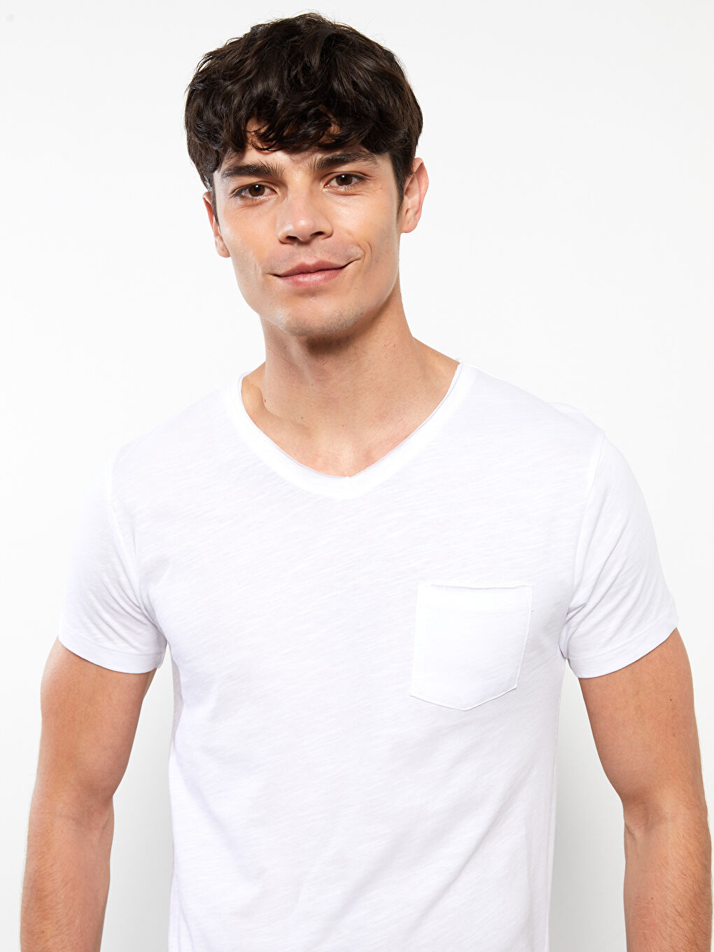 V-Neck Short Sleeve Jersey Men's T-Shirt-2