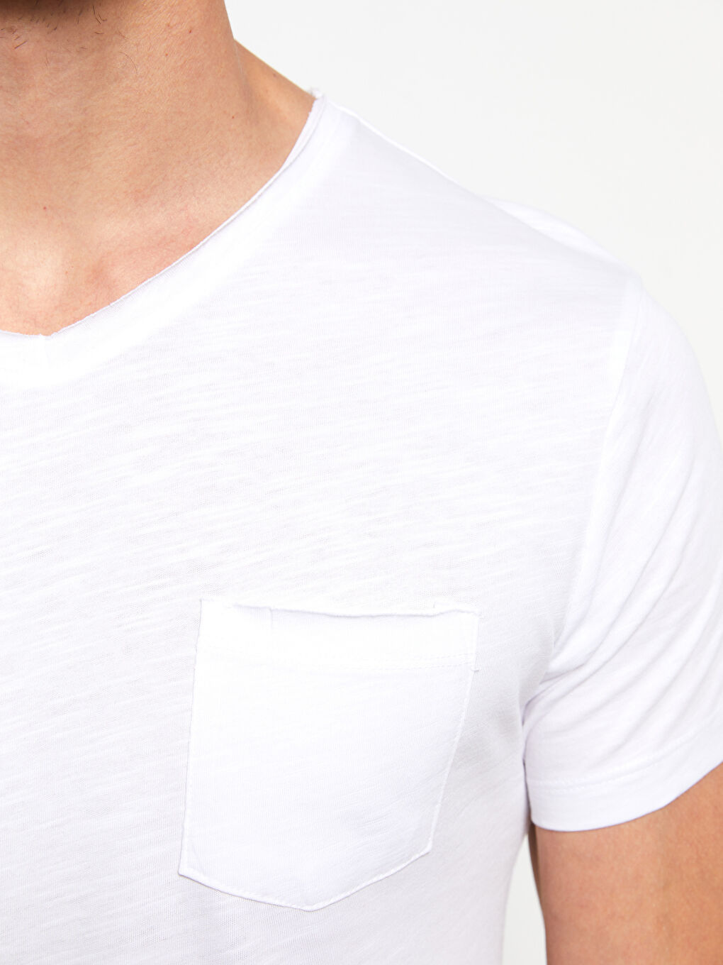 V-Neck Short Sleeve Jersey Men's T-Shirt-3