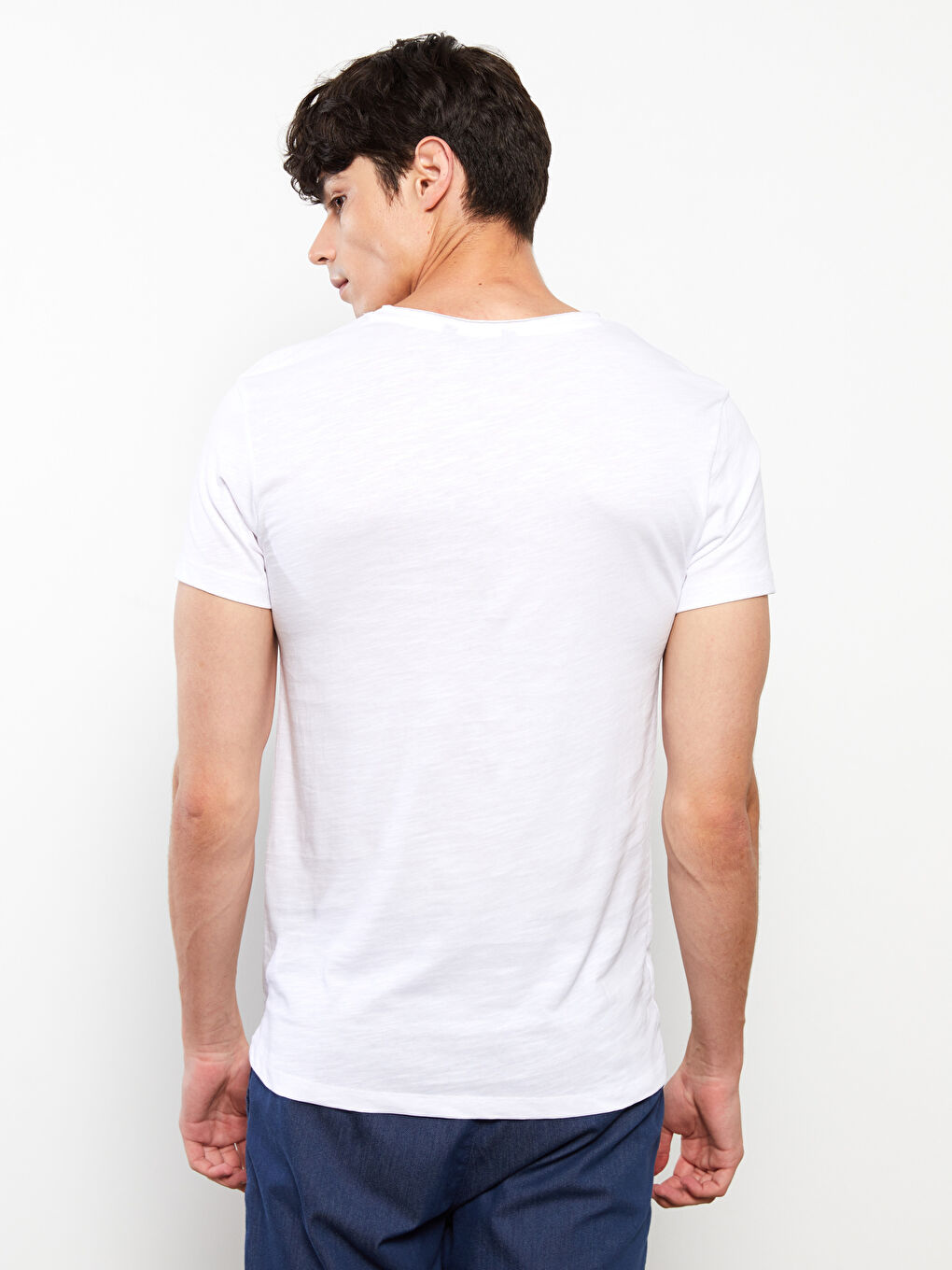 V-Neck Short Sleeve Jersey Men's T-Shirt-4