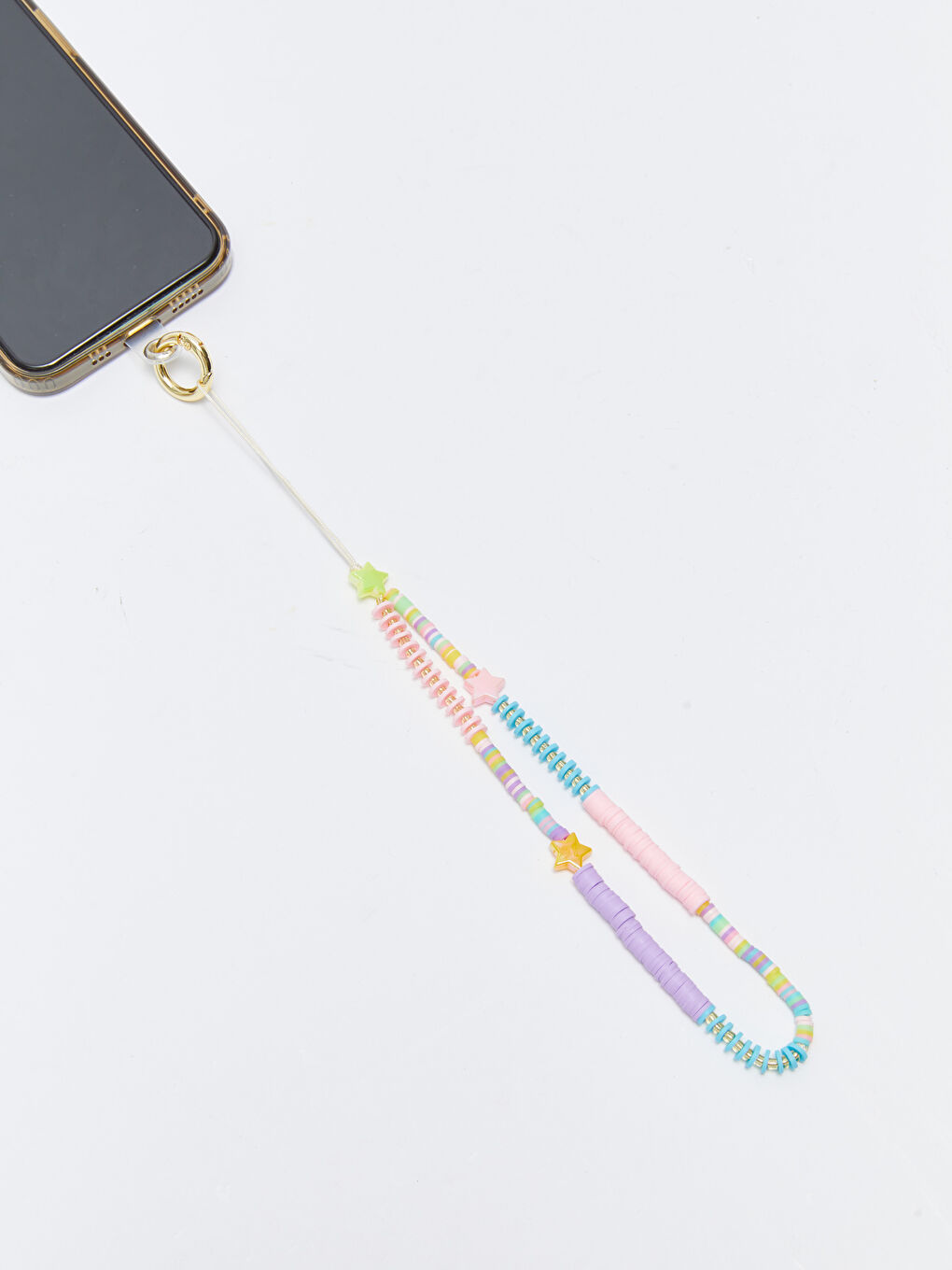 Renkli Boncuklu Telefon Askısı-1