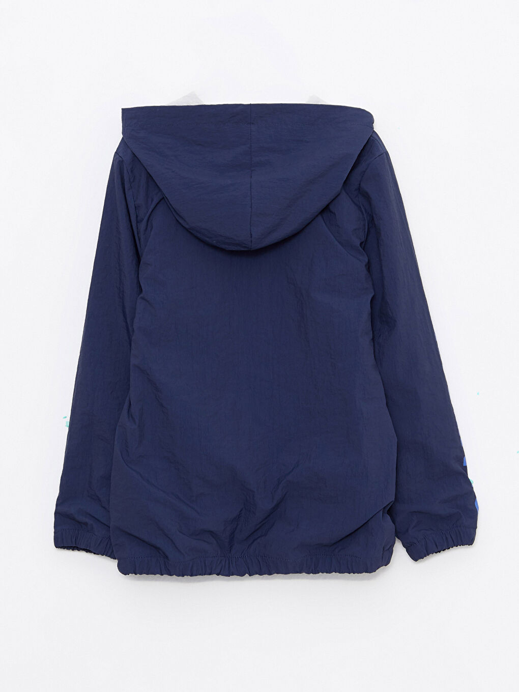 Lacivert Kapüşonlu Baskılı Unisex Çocuk Yağmurluk-2