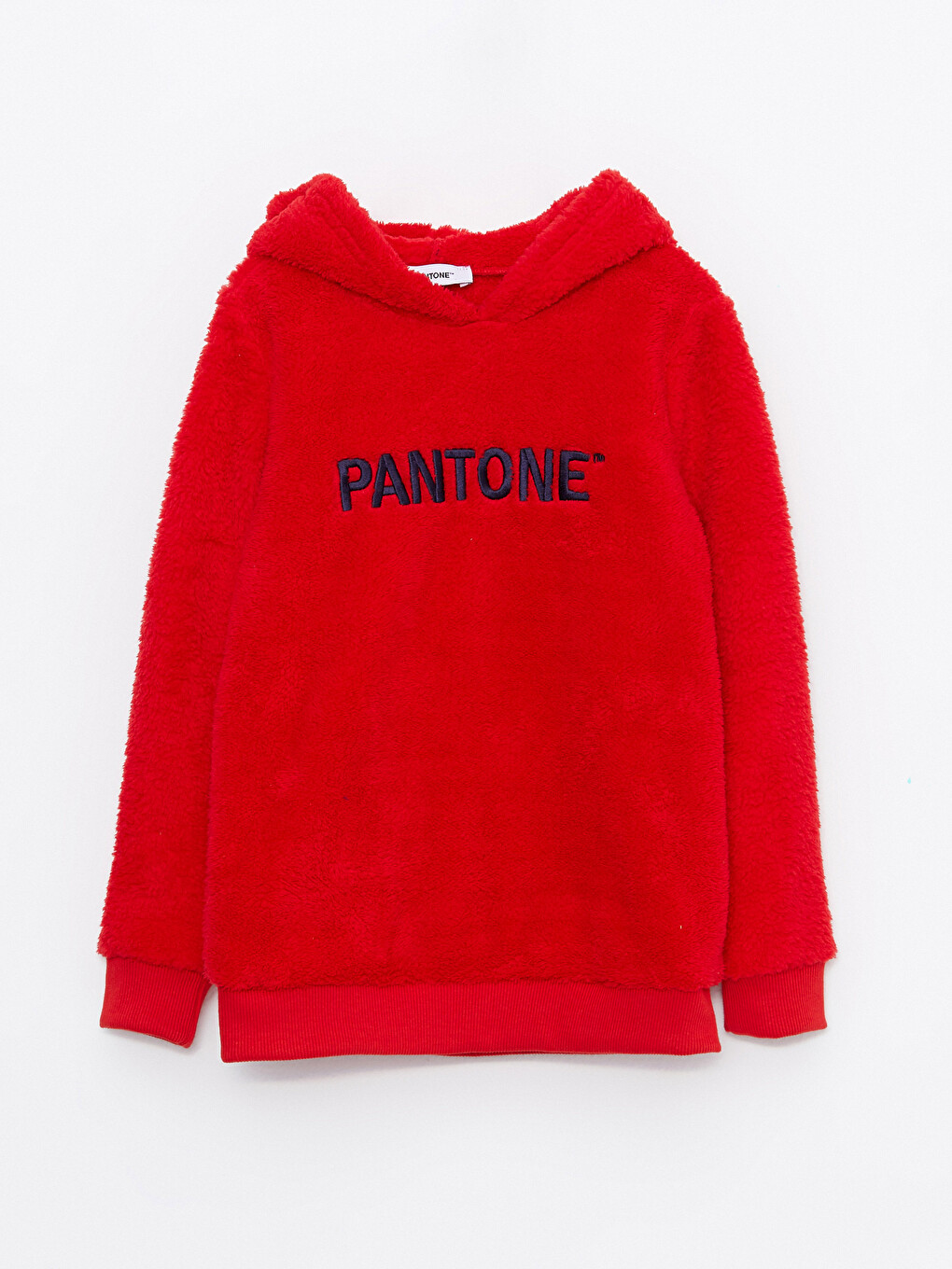 Pembe Kapüşonlu Nakışlı Uzun Kollu Unisex Çocuk Sweatshirt-1