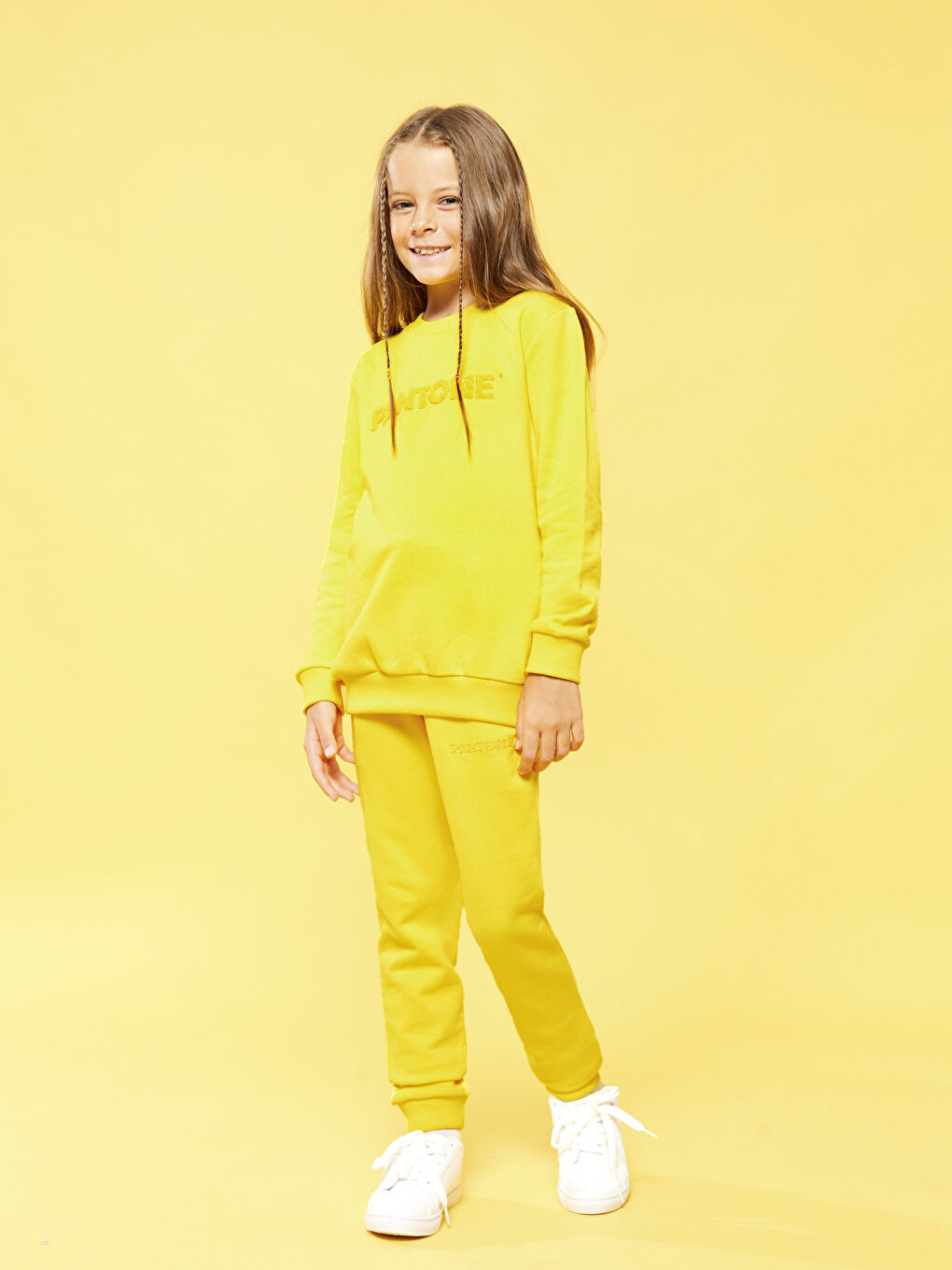 Crew Neck Embroidered Long Sleeve Unisex Kids Sweatshirt-2