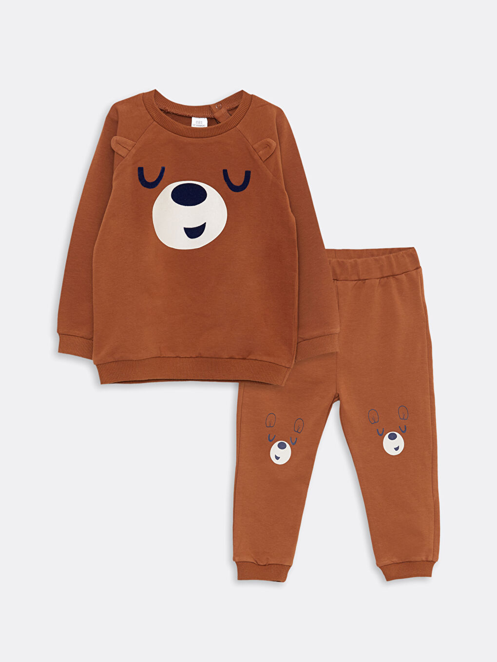 LC Waikiki Crew Neck Long Sleeve Printed Baby Boy Sweatshirt and Sweatpants 2-Pack Set -W2I828Z1-RRM