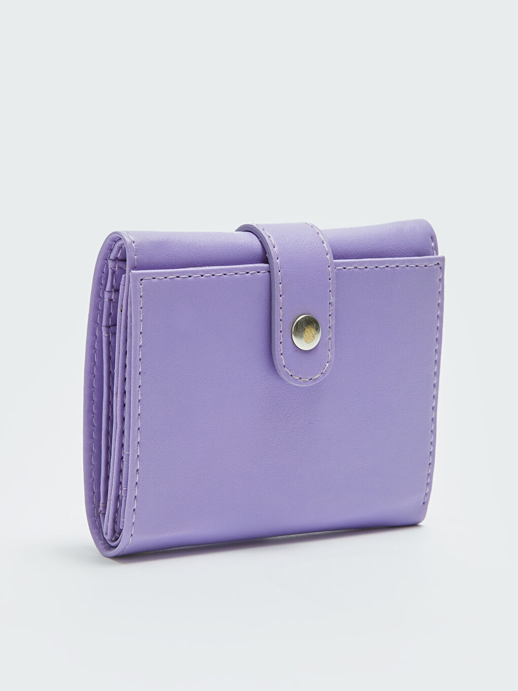 Lila Deri Görünümlü Kadın Cüzdan-1