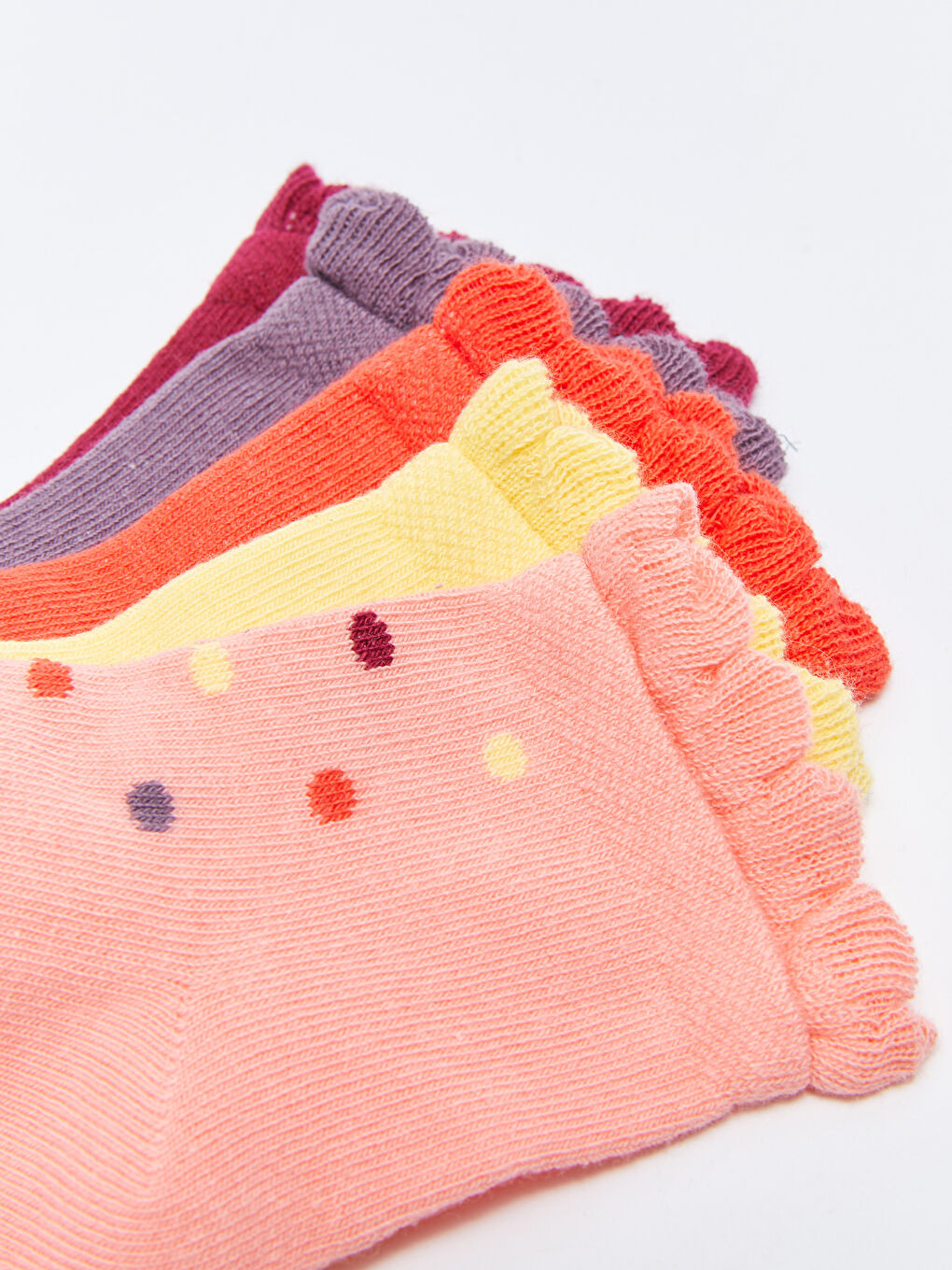 Sarı Basic Kız Bebek Soket Çorap 5'li-2