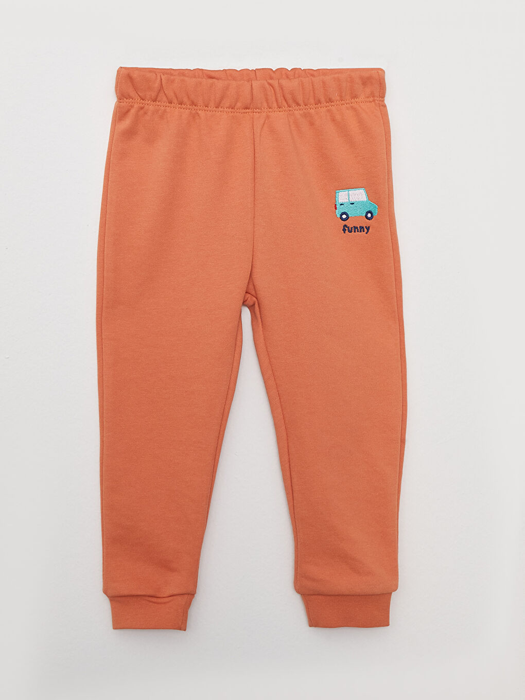 Elastic Waist Embroidered Baby Boy Tracksuit Bottom