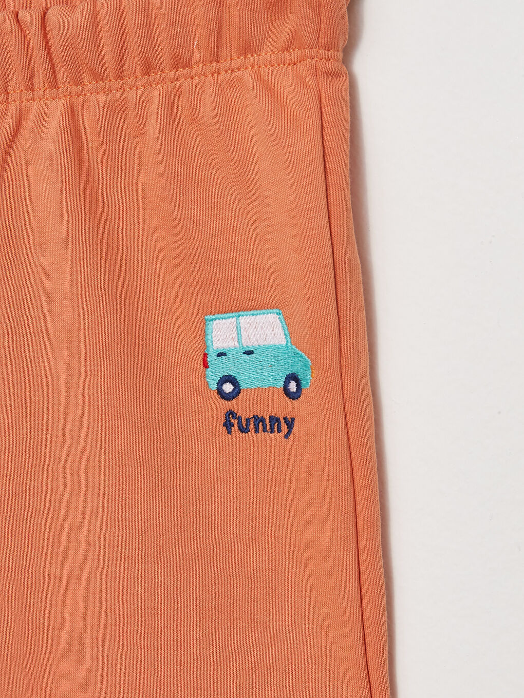 Elastic Waist Embroidered Baby Boy Tracksuit Bottom-2