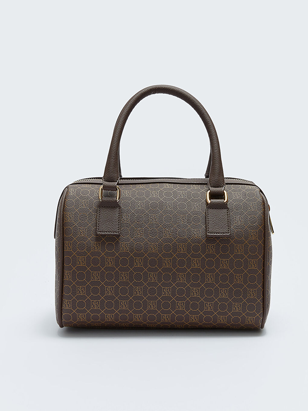 Kahverengi Monogram Desenli Kadın El Çantası-6