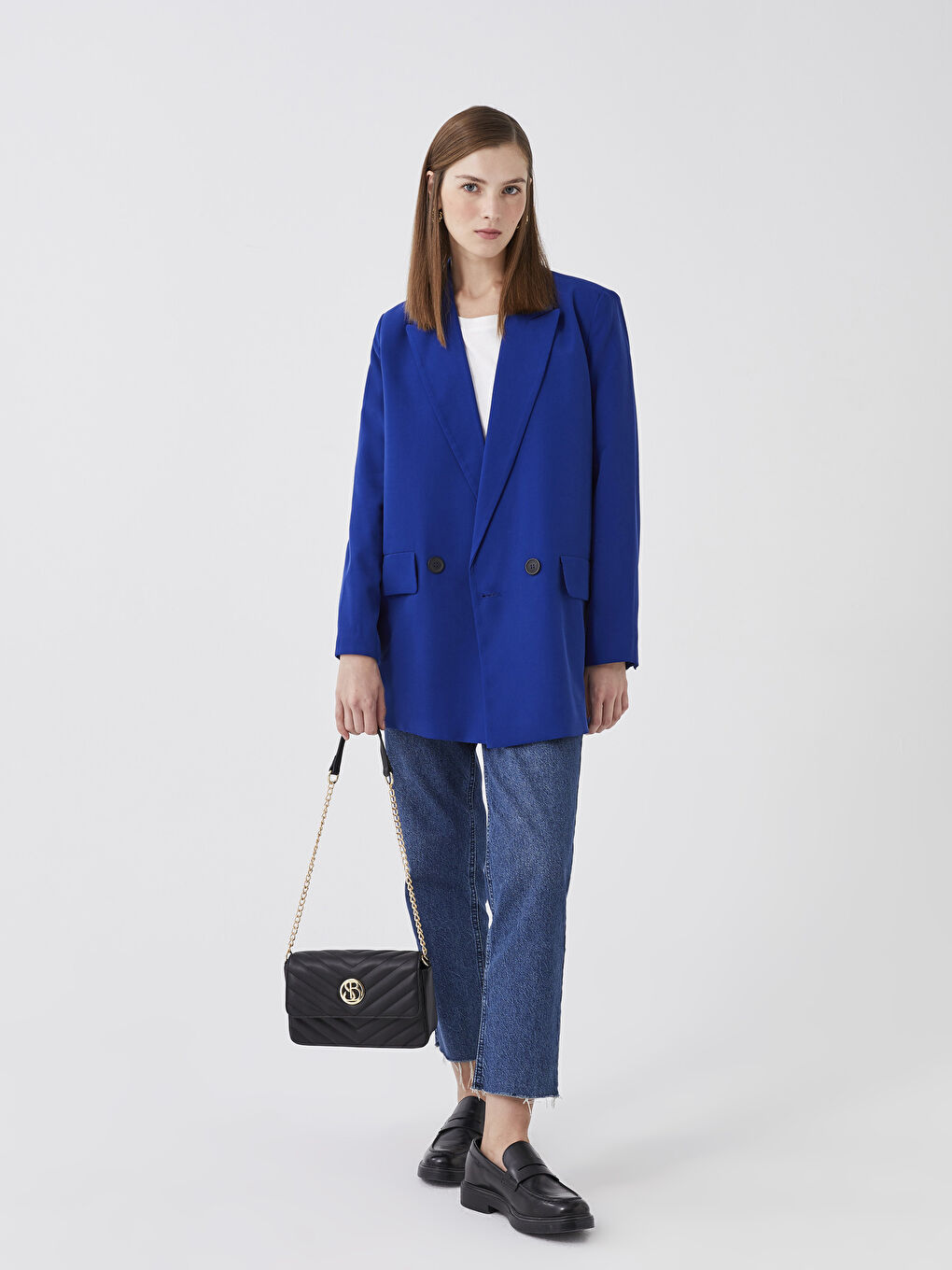 Siyah Kapitone Desenli Kadın Çapraz Çanta-2