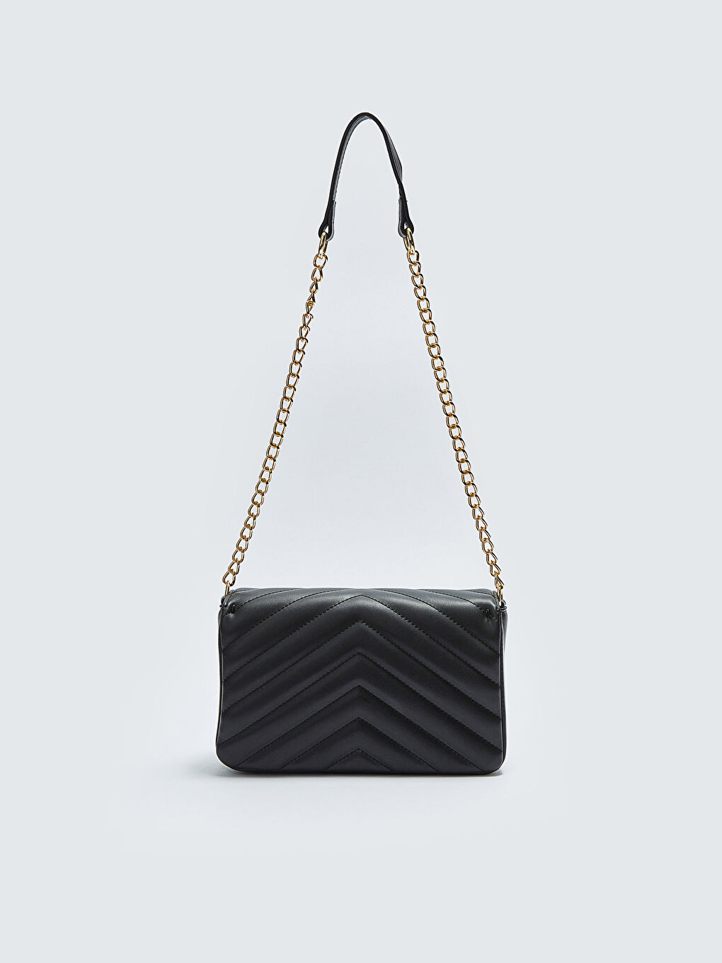 Siyah Kapitone Desenli Kadın Çapraz Çanta-5