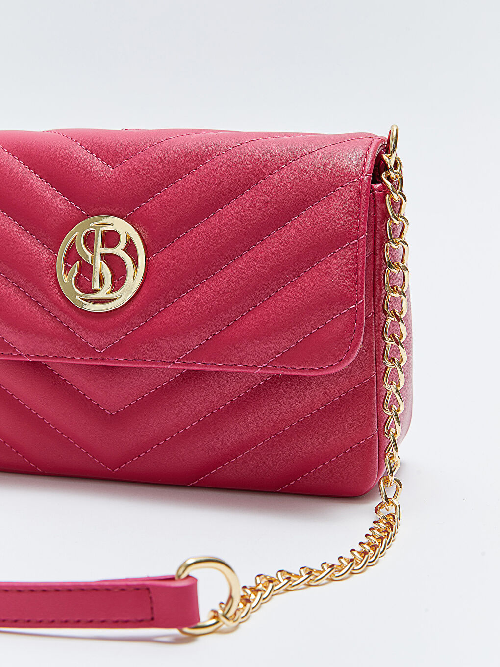 Fuşya Kapitone Desenli Kadın Çapraz Çanta-6