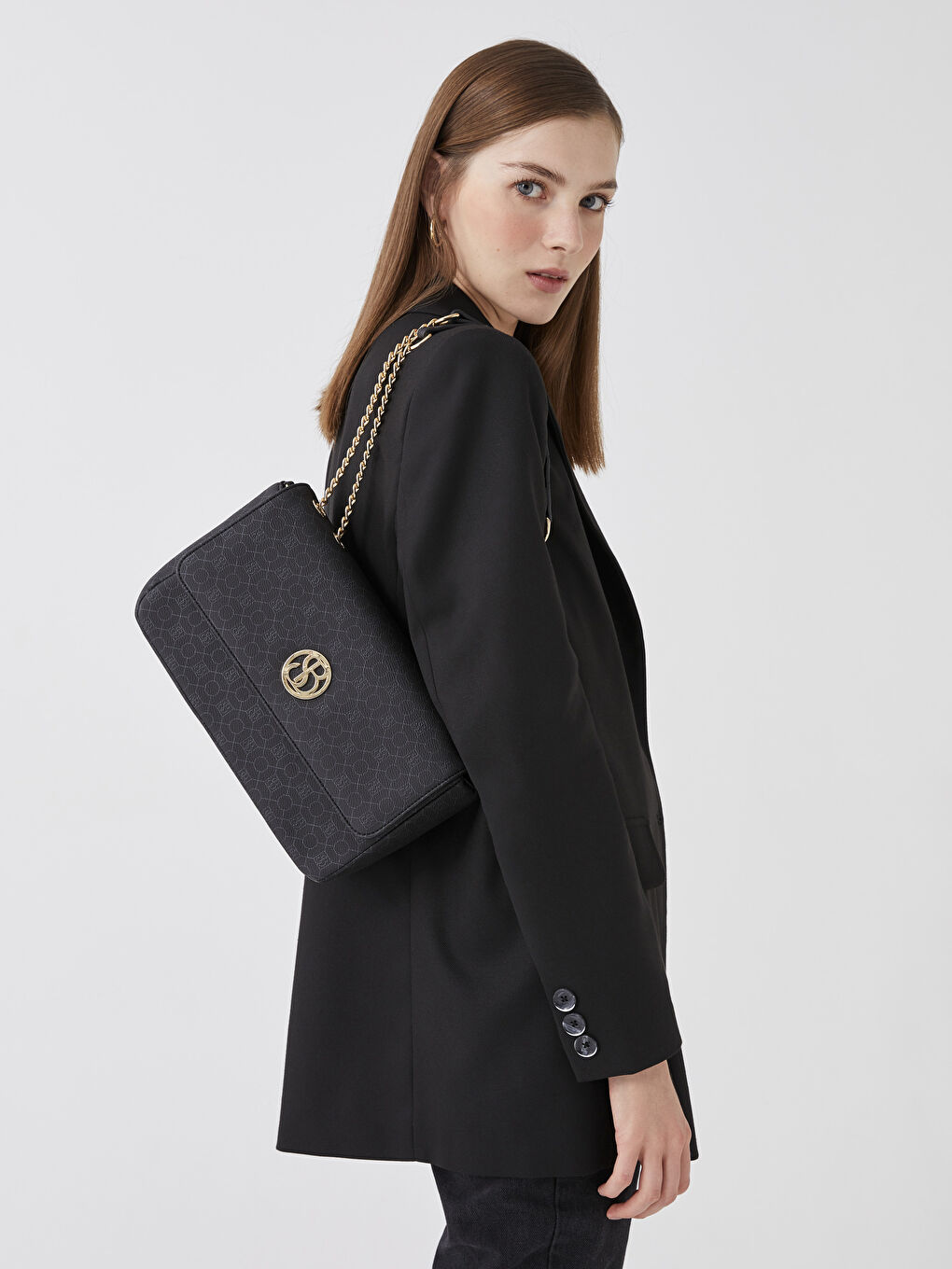 Sac bandoulière à motif monogramme pour Femmes