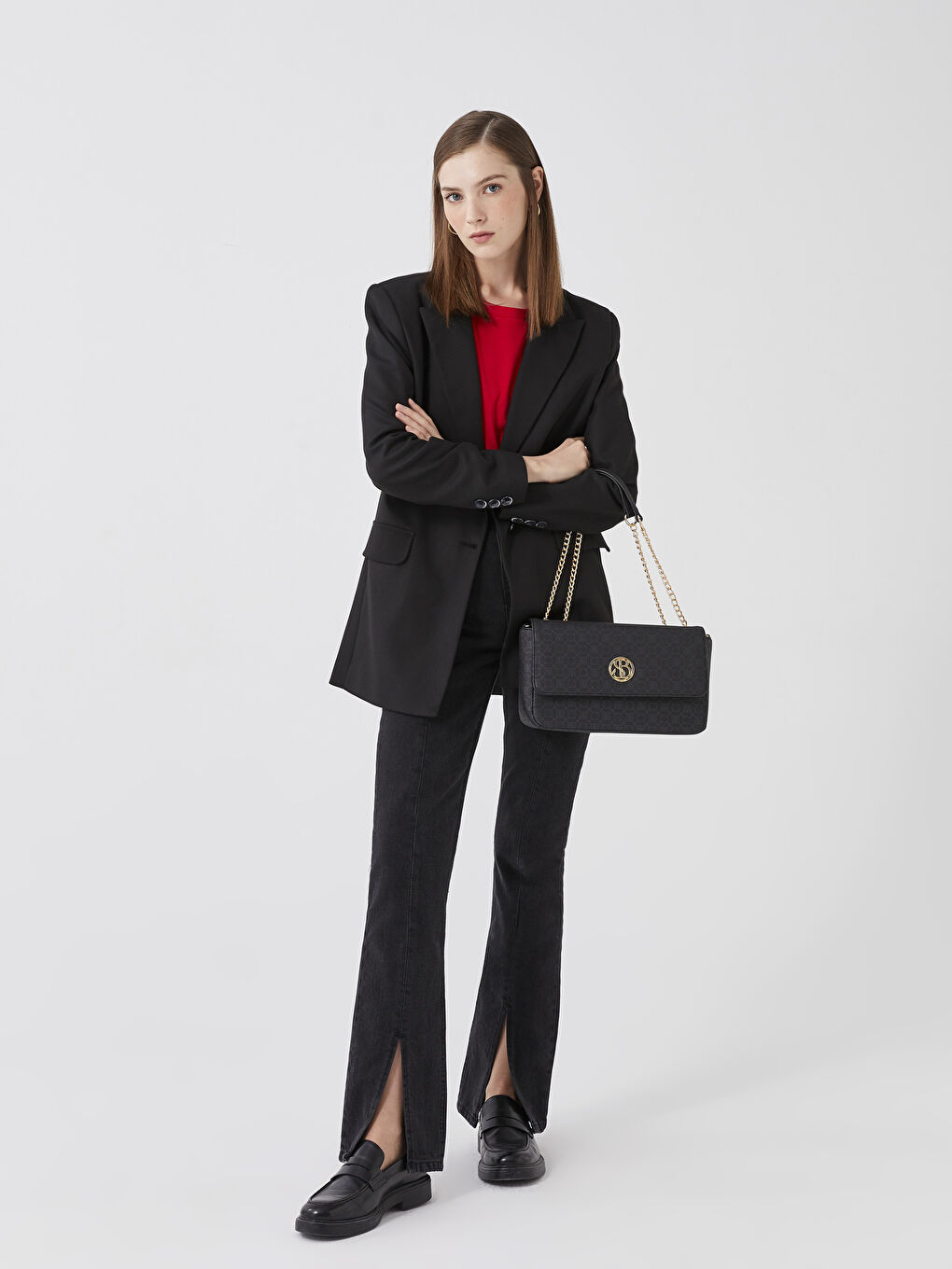 Sac bandoulière à motif monogramme pour Femmes-2