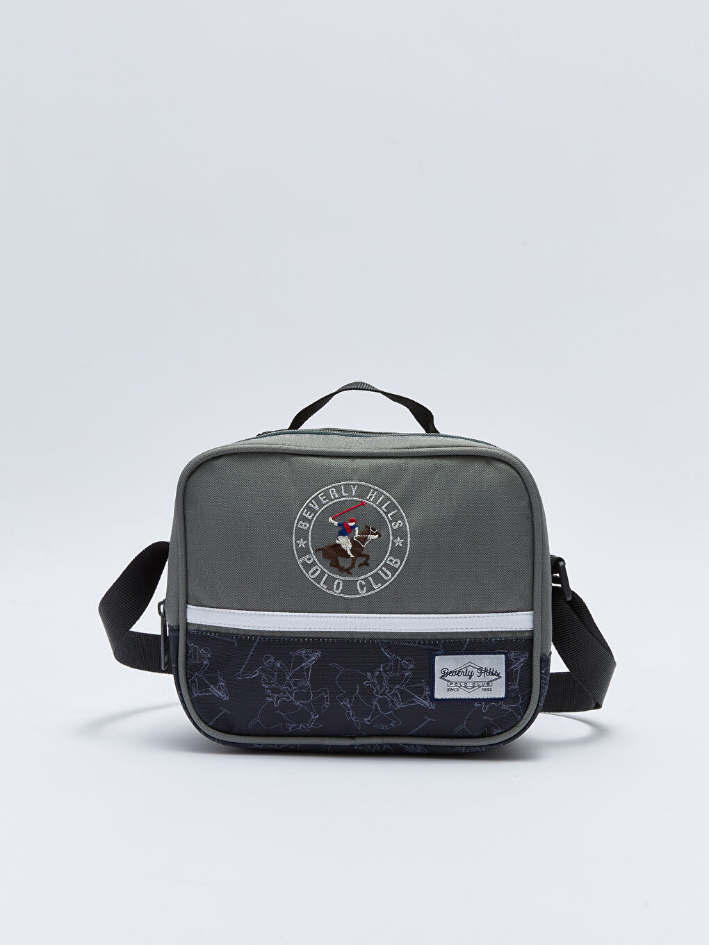 Gri Renk Bloklu Çocuk Beslenme Çantası-1