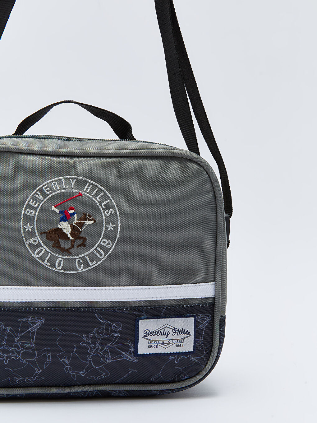 Gri Renk Bloklu Çocuk Beslenme Çantası-3