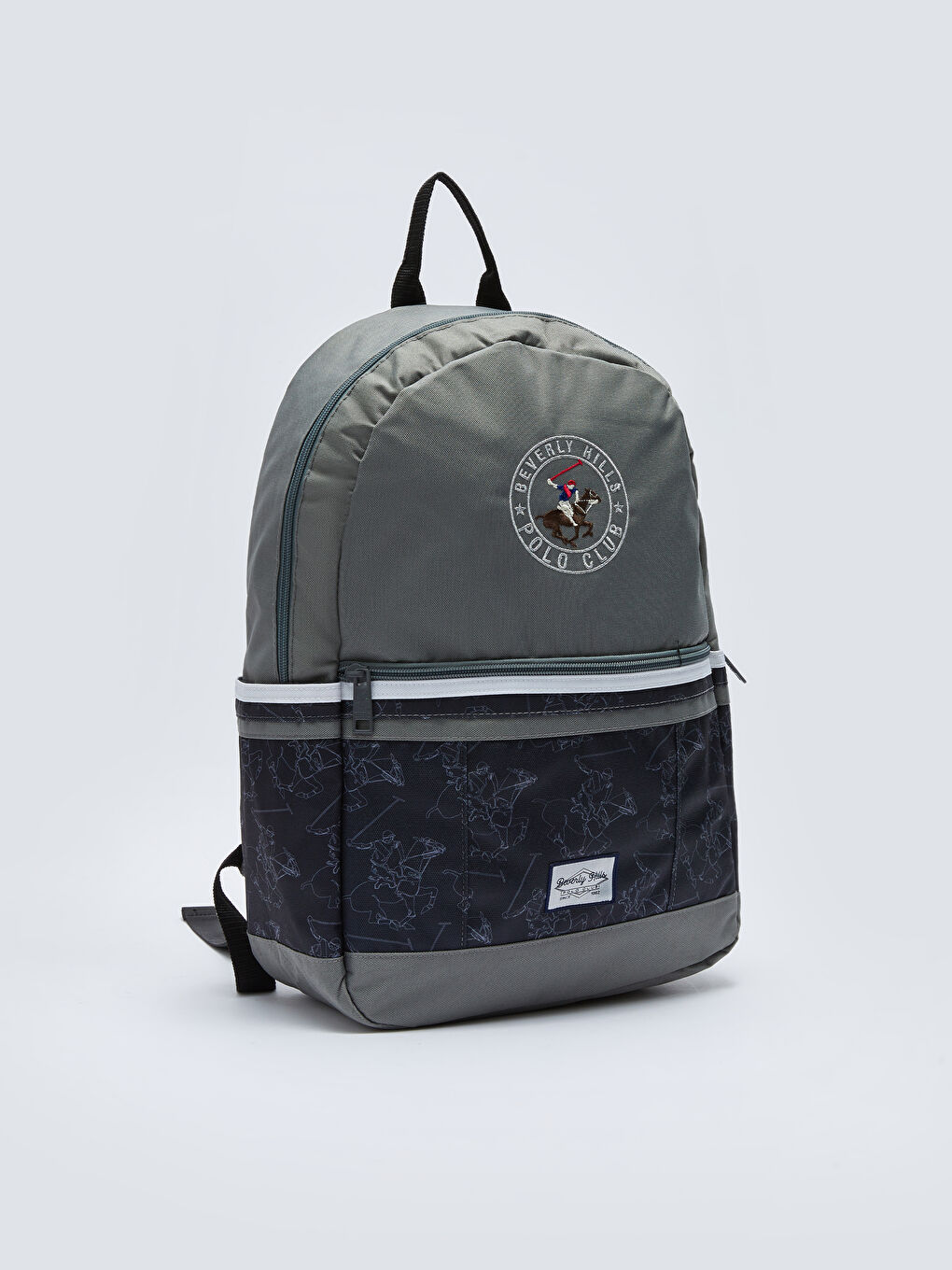 Gri Renk Bloklu Çocuk Sırt Çantası-1