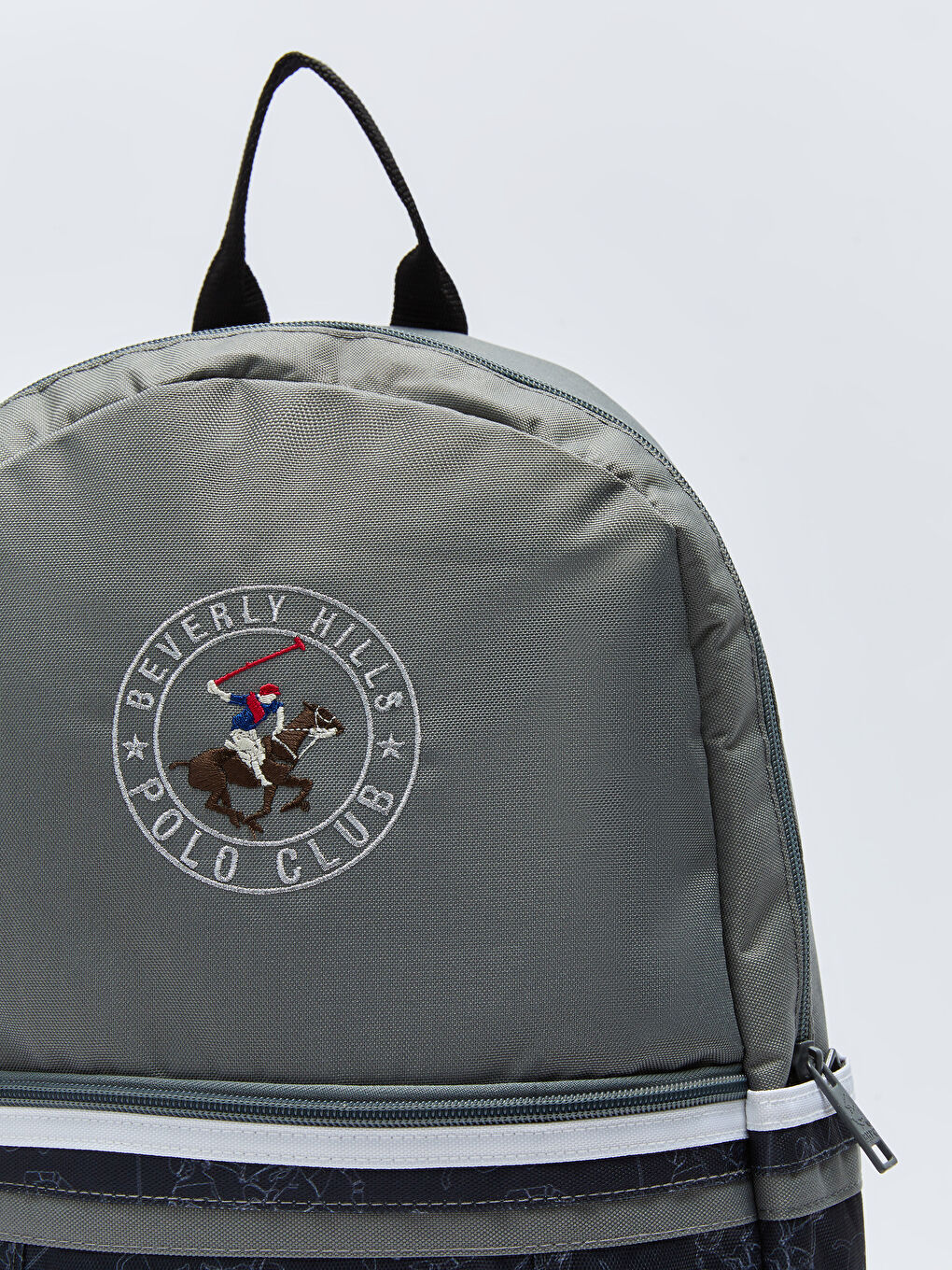 Gri Renk Bloklu Çocuk Sırt Çantası-3