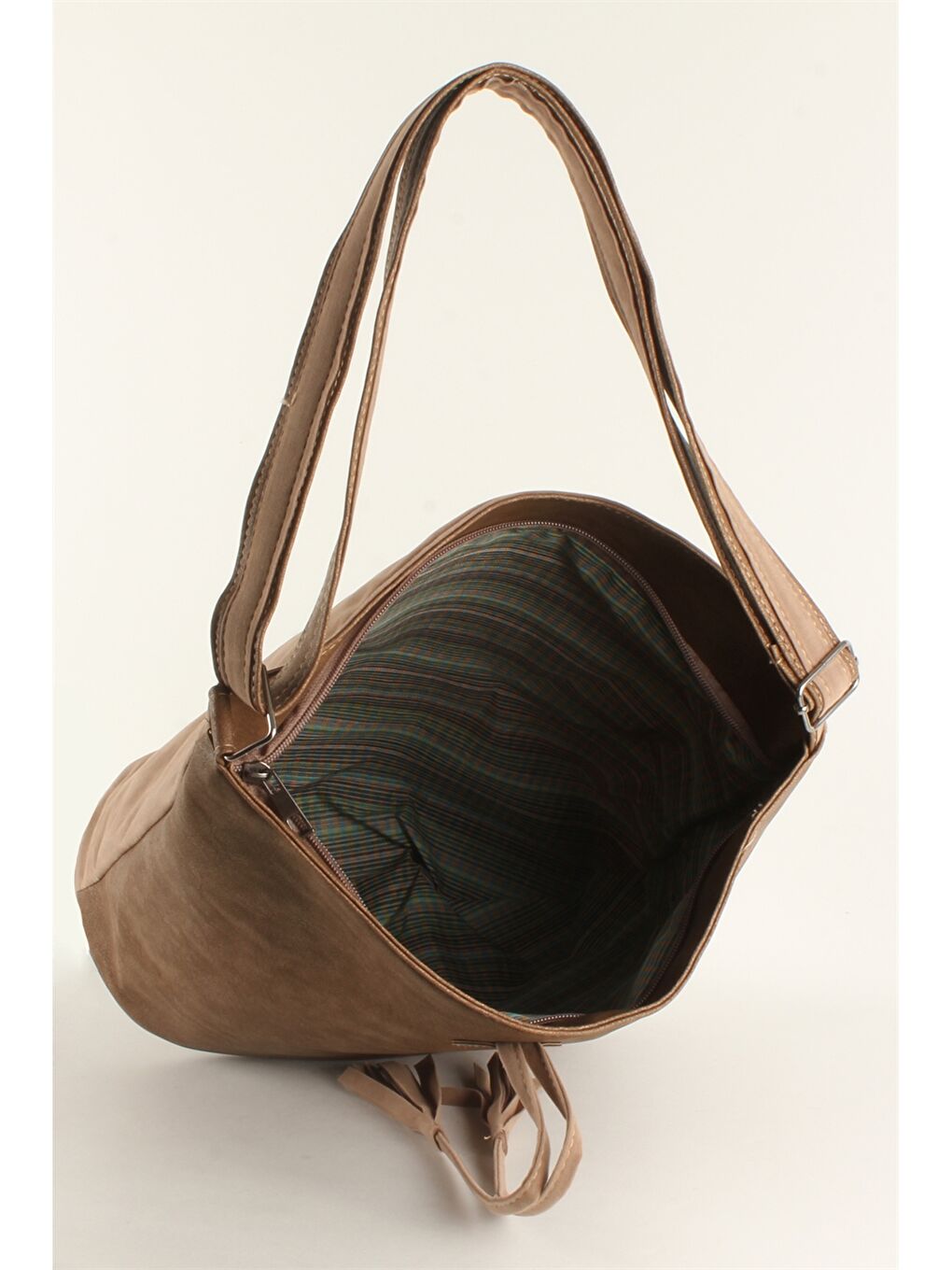 Kahverengi Süet Görünümlü Kadın Omuz Çantası-3