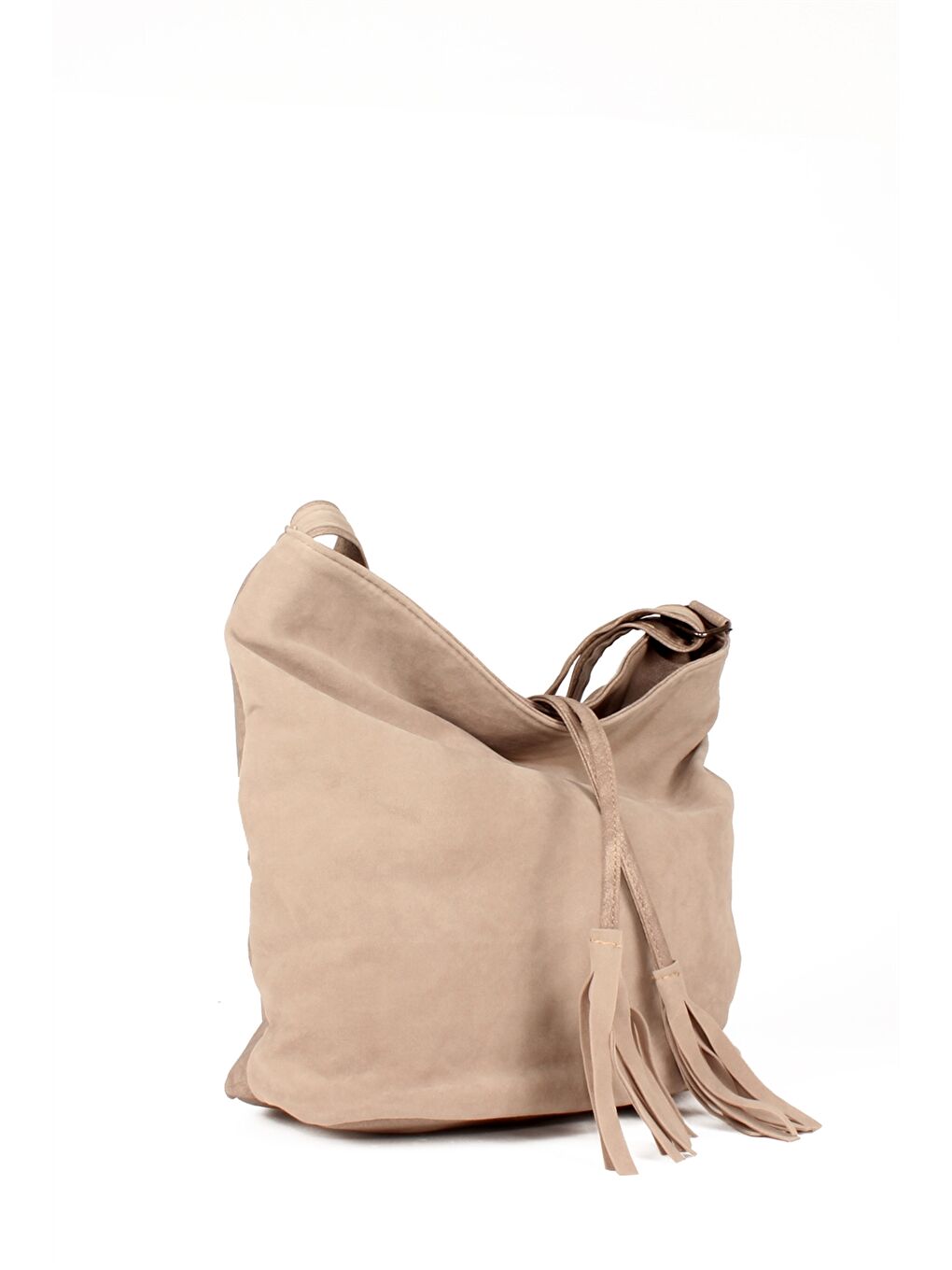 Bej Süet Görünümlü Kadın Omuz Çantası-2