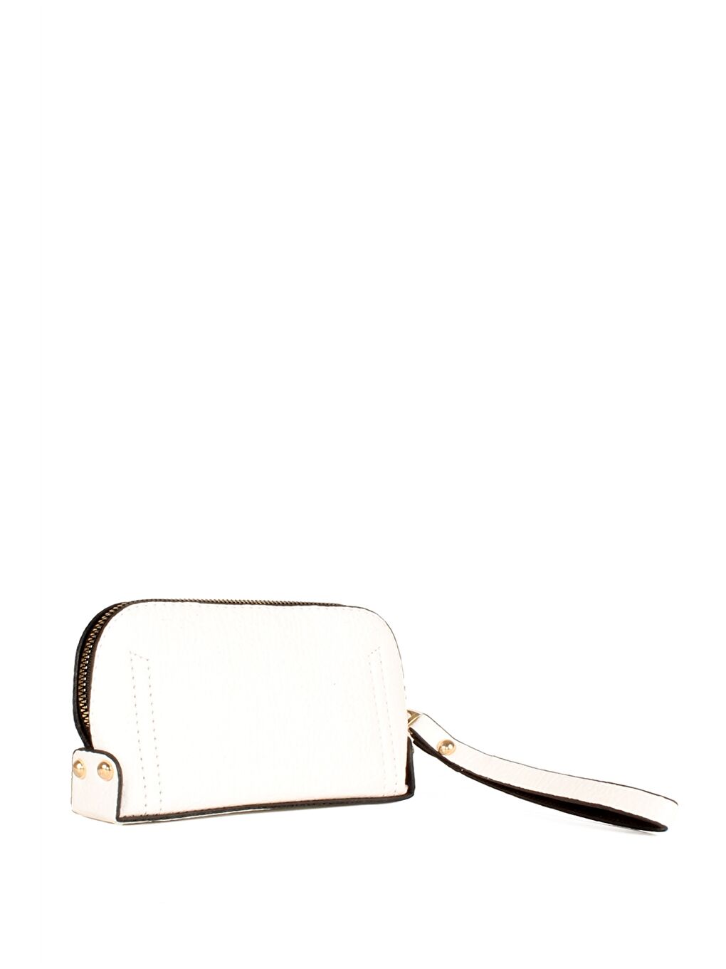 Beyaz Deri Görünümlü Kadın Portföy Çanta