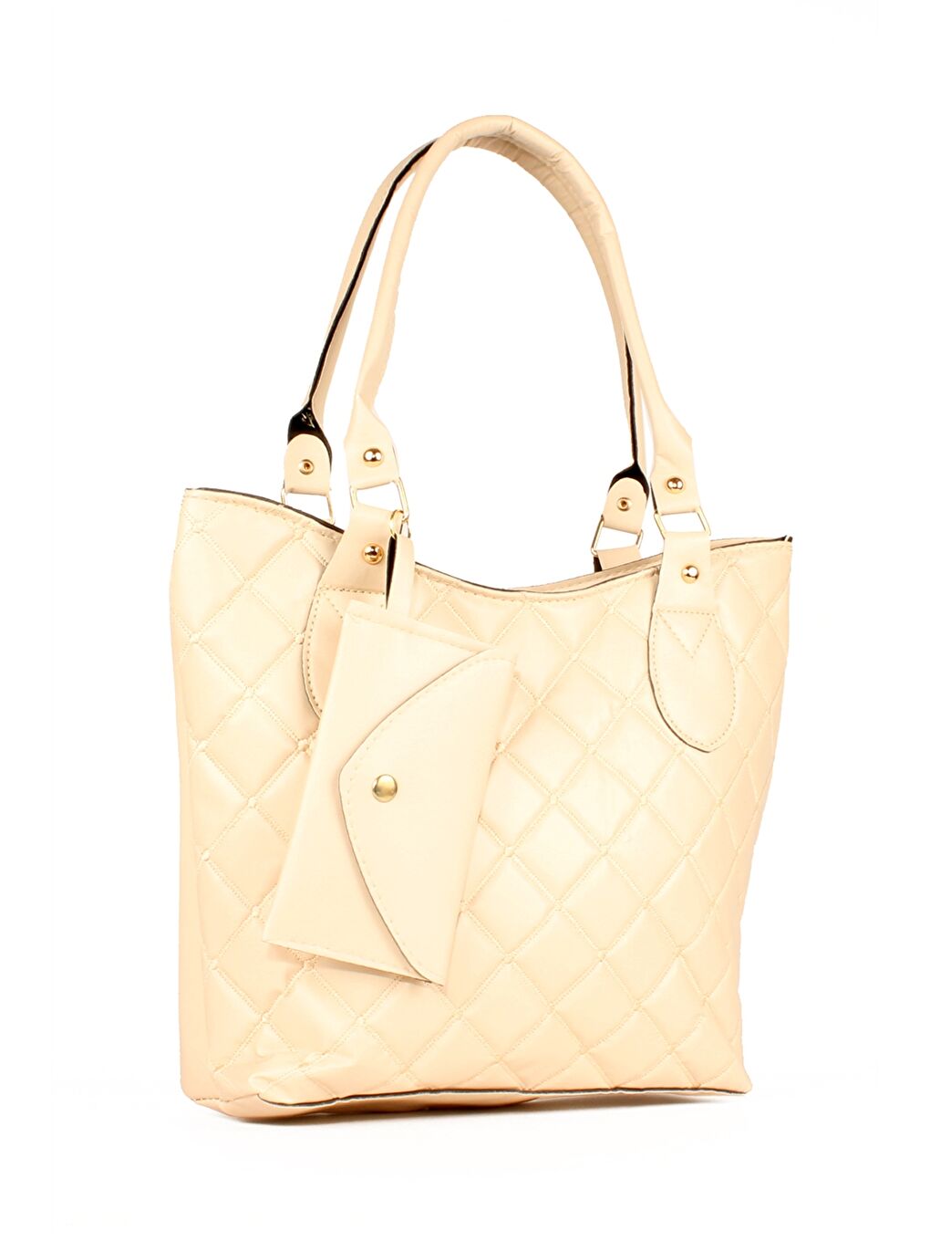 Sac Fourre-tout Matelassé en Similicuir pour Femmes-1