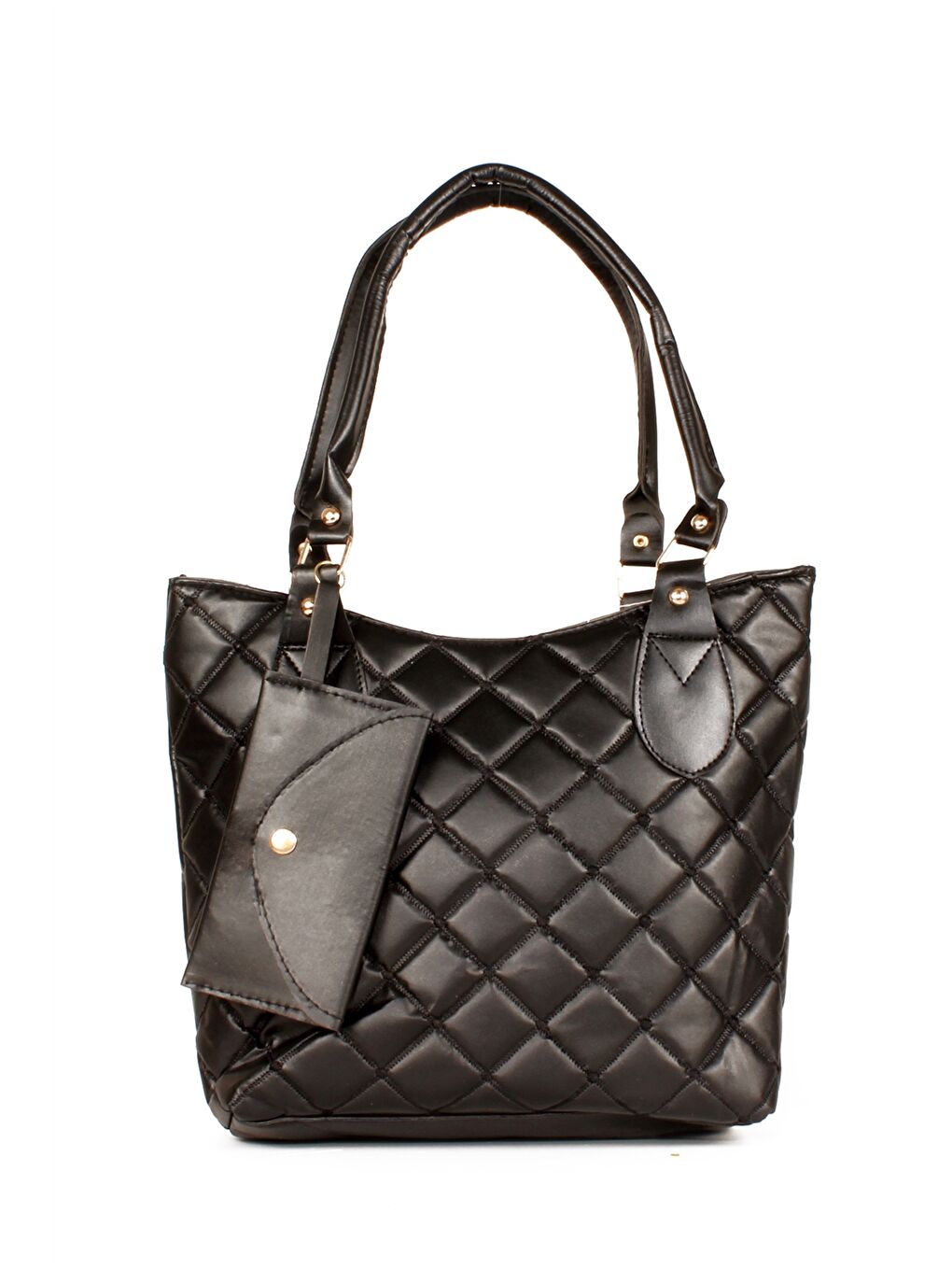 Sac Fourre-tout Matelassé en Similicuir pour Femmes