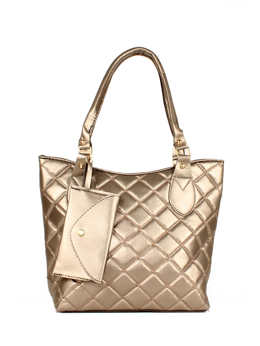 Sac Fourre-tout Matelassé en Similicuir pour Femmes