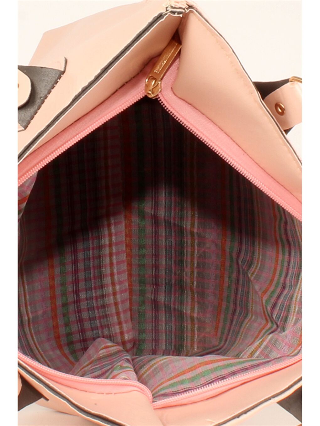 Pembe Deri Görünümlü Kapitoneli Kadın Tote Çanta-2