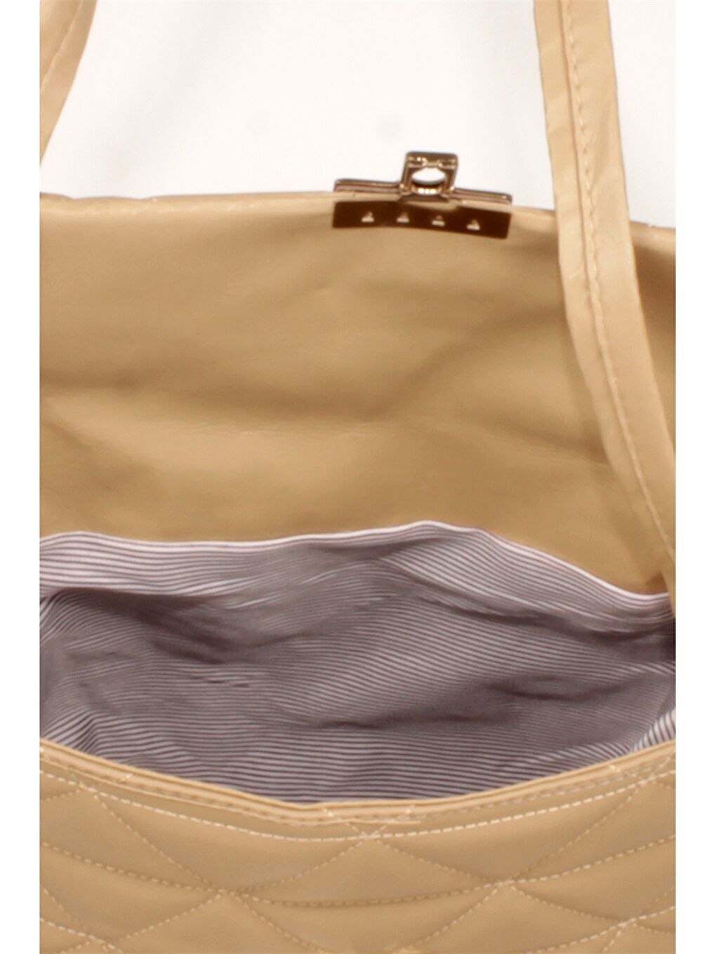 Kahverengi Deri Görünümlü Kapitoneli Kadın Çapraz Çanta-2