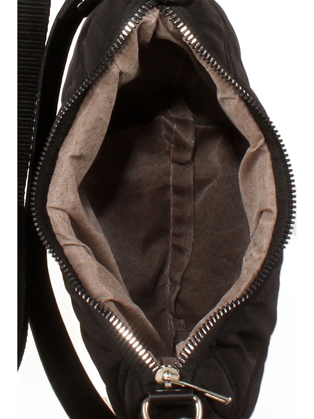 Siyah Saten Kapitone Desenli Kadın Çapraz Çanta-2