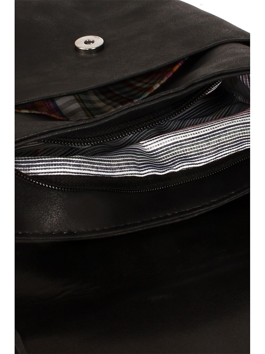 Siyah Yazı Baskılı Kadın Postacı Çantası-1