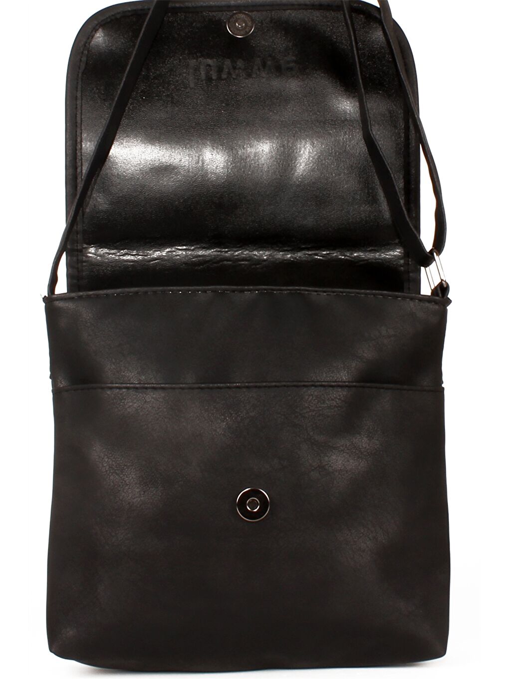 Siyah Yazı Baskılı Kadın Postacı Çantası-2