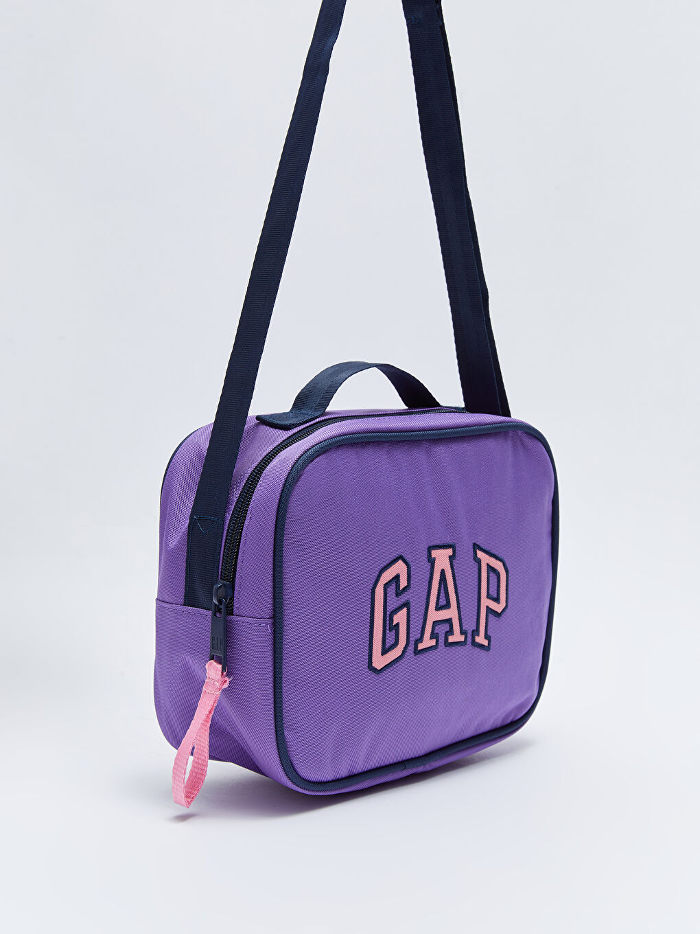 Mavi Yazı Nakışlı Kız Çocuk Beslenme Çantası-1