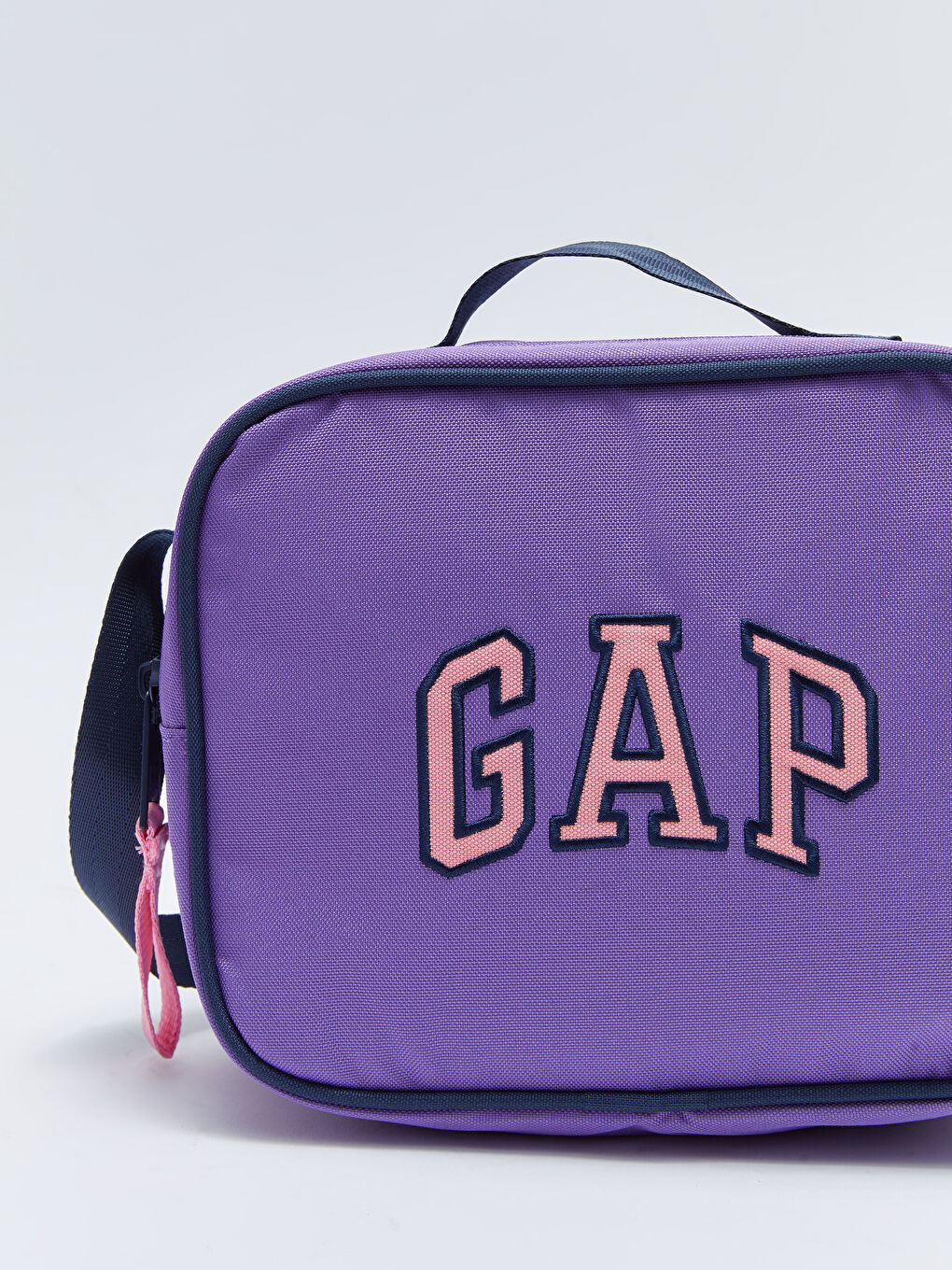 Mavi Yazı Nakışlı Kız Çocuk Beslenme Çantası-3