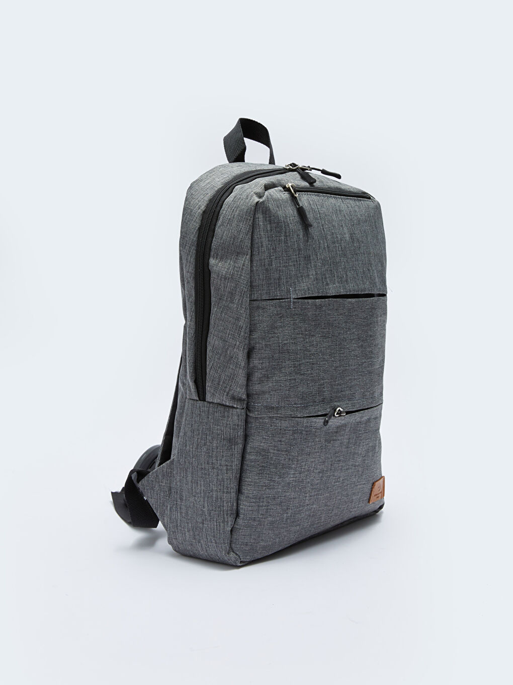 Antrasit Etiket Baskılı Erkek Laptop Çantası-1