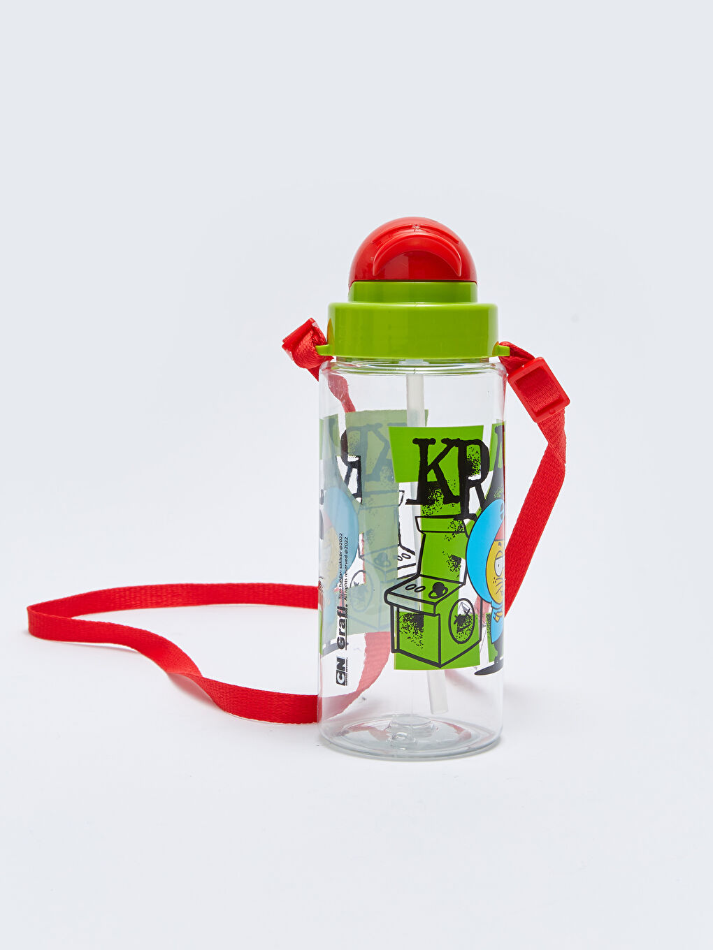 Karışık Kral Şakir Lisanslı Çocuk Pipetli Matara 500 ml