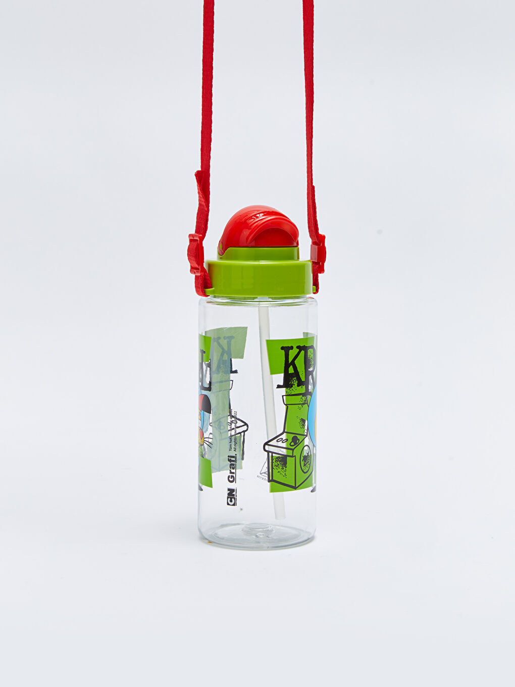 Karışık Kral Şakir Lisanslı Çocuk Pipetli Matara 500 ml-1