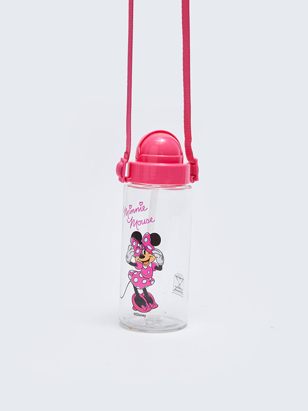 Minnie Mouse Licensed Girl Child Flask with Straw 500 Ml-1