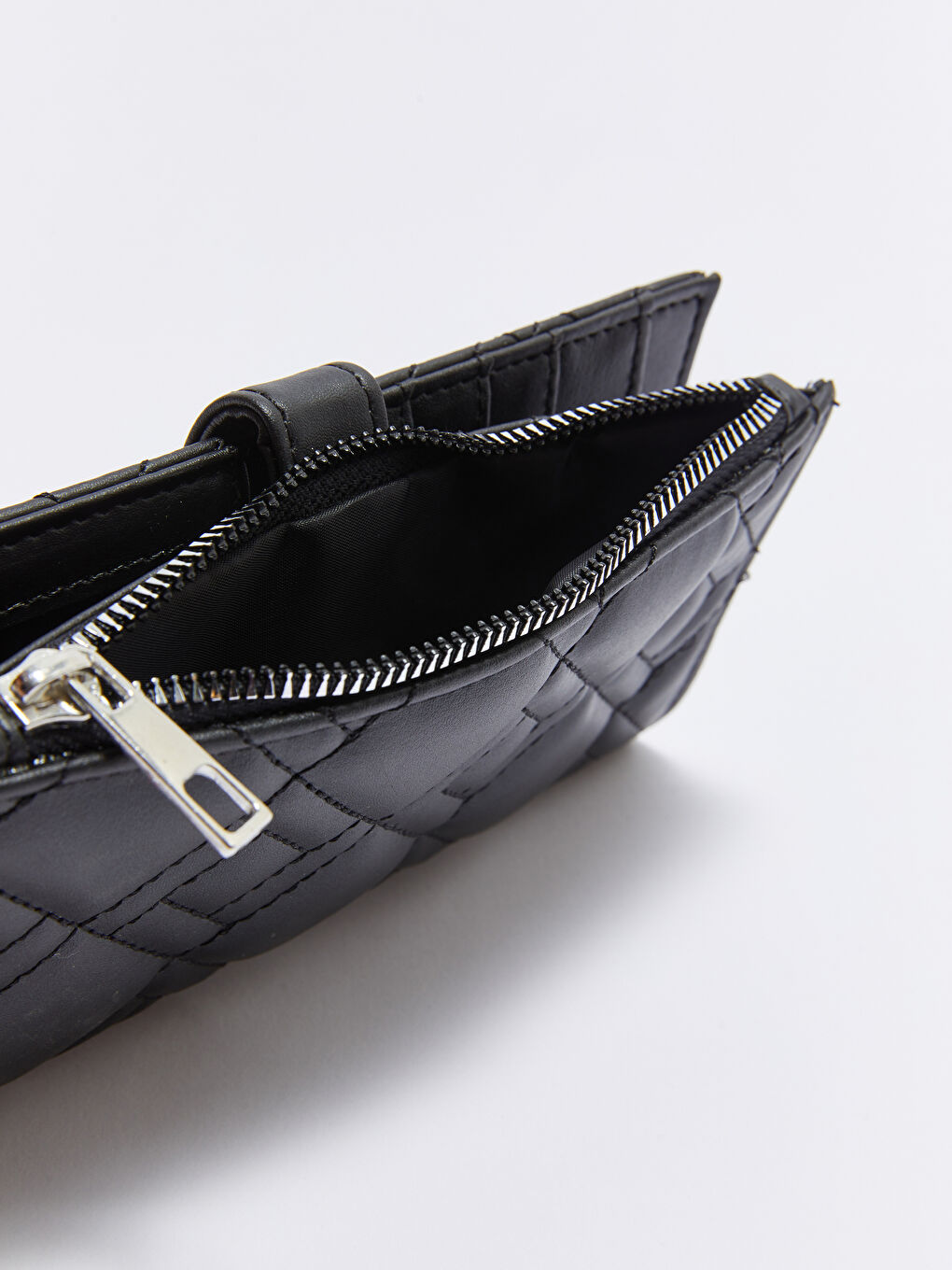 Leather Look Quilted Women Wallet-3