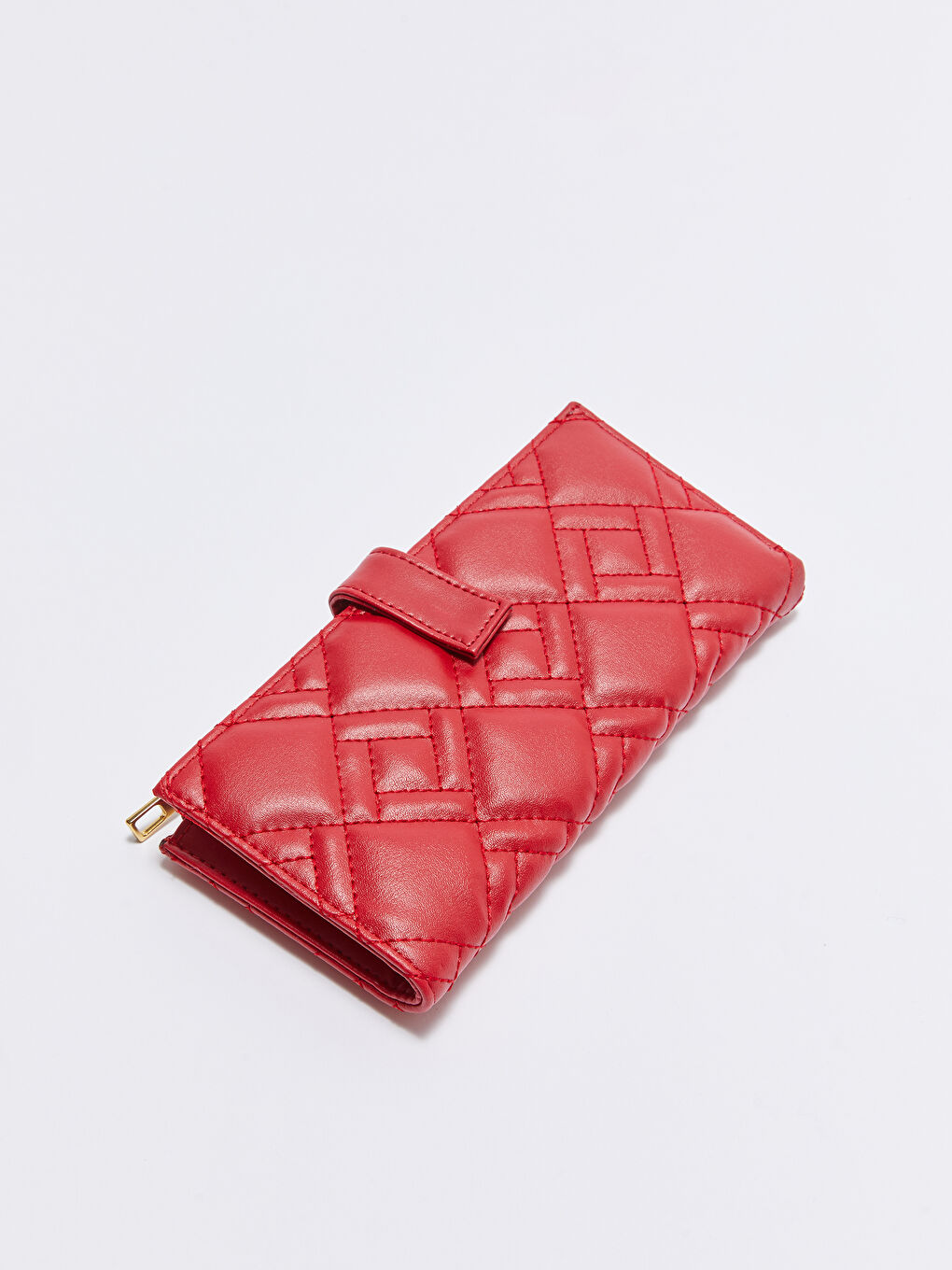 Portefeuille Femme Matelassé Aspect Cuir