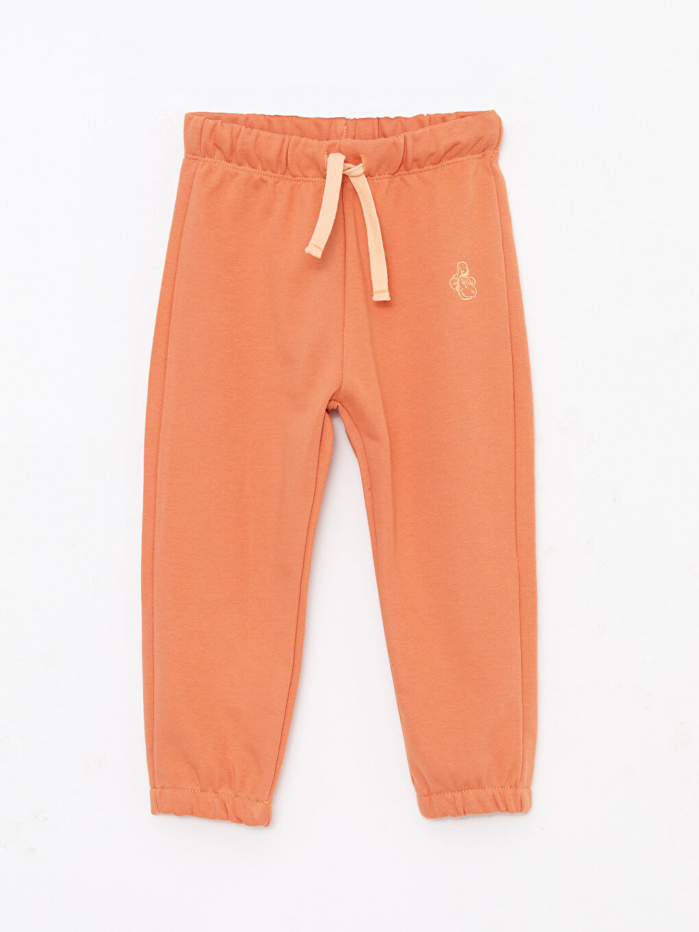 Pembe Nostaljik Maymun Nakışlı Erkek Bebek Pijama Alt