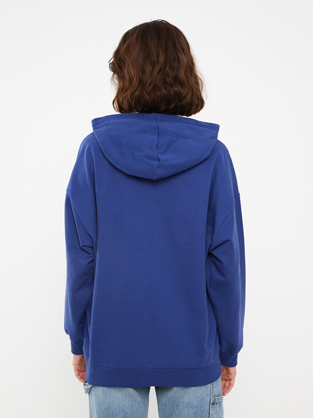 Sylvester and Tweety Printed Long Sleeve Oversize Women's Hoodie-4