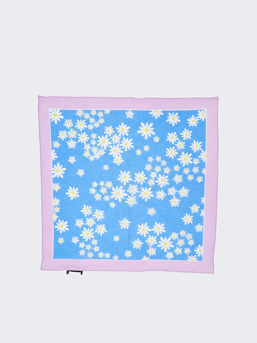 Lila Desenli Pamuklu Kadın Bandana 2'li-4